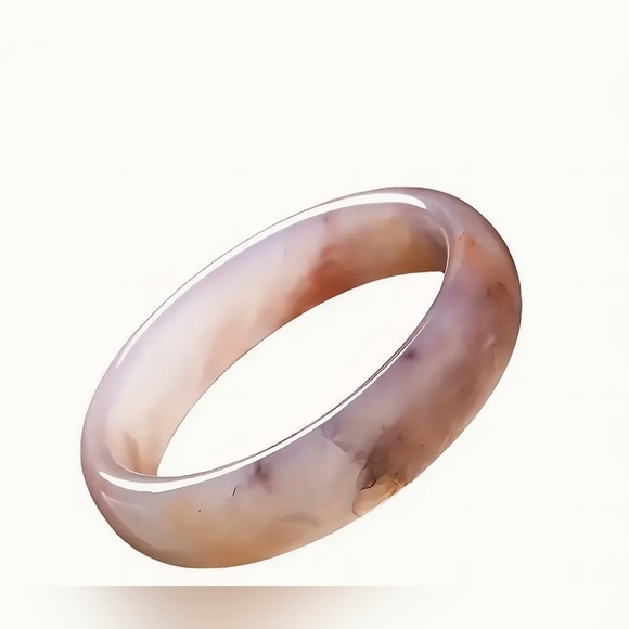 Purple Quartz Marble-Effect Bangle Bracelet Boxed Internal Diam 6.2cm/2.44inch - Picture 3 of 9